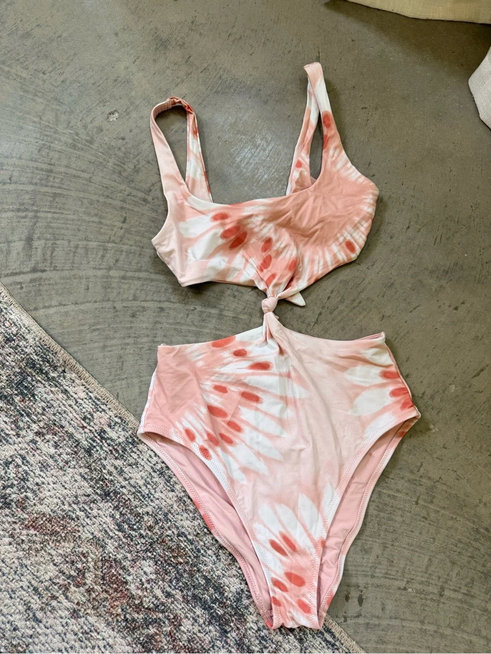 Aerie Tie-Dye One-Piece Swimsuit with Knot Front - Picture 1 of 3